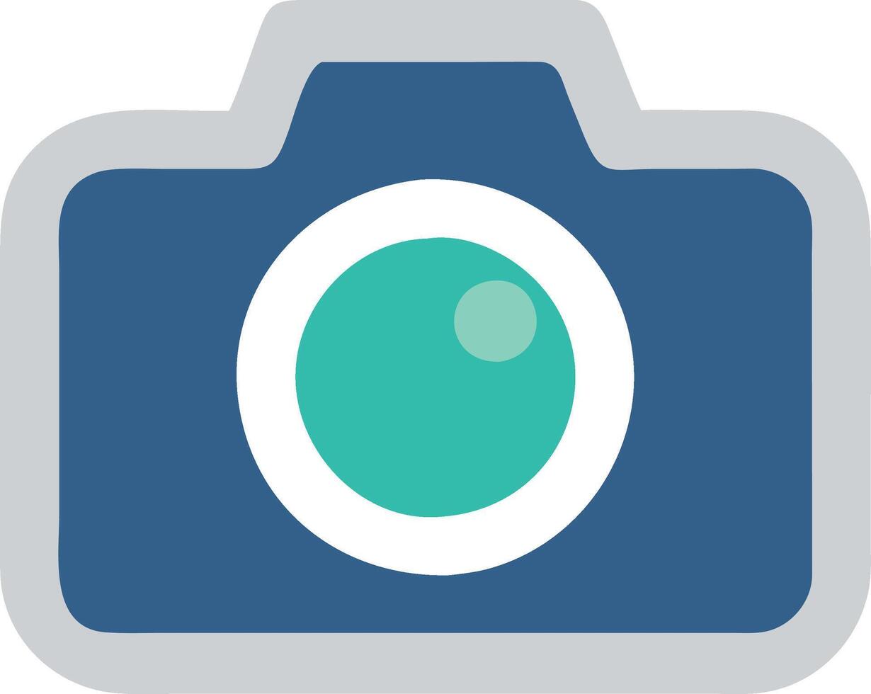 Artistic DSLR Camera Concept vector
