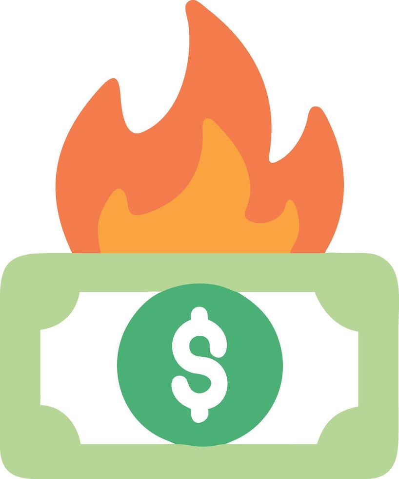 Scorched Money Pile Design vector