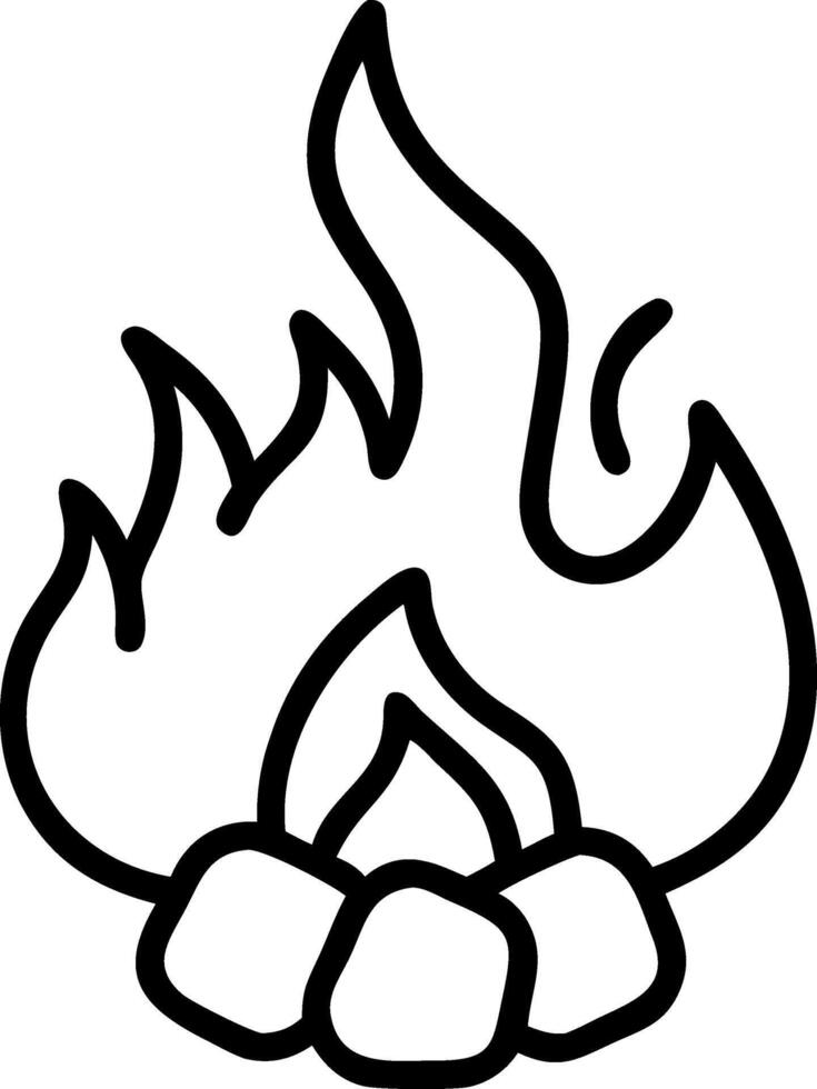 Creative Coal Fire Design vector