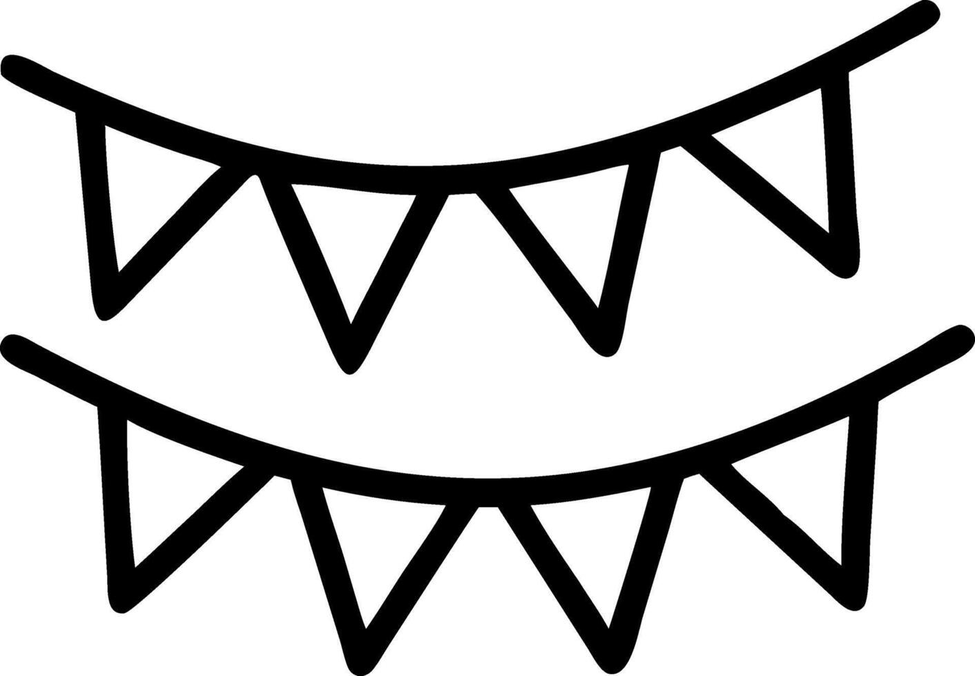 Cheerful Carnival Flag Arrangement vector