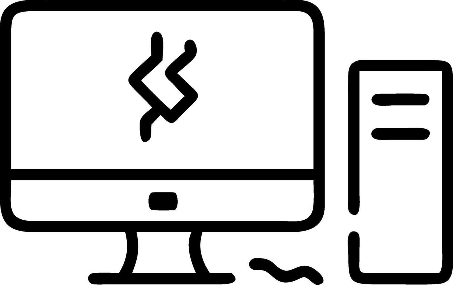 Overheated CPU Breakdown Illustration vector