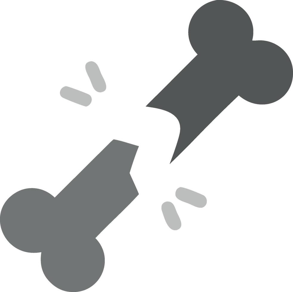 Fractured Bone Illustration Concept vector