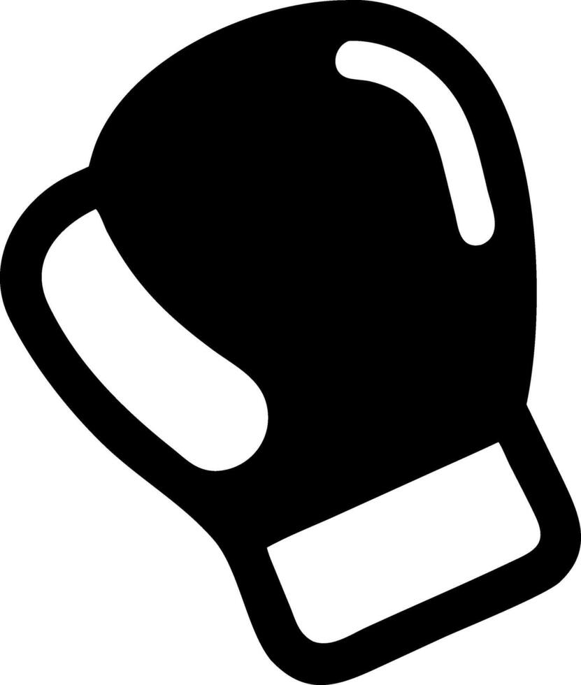 Minimalist Boxing Glove Silhouette vector