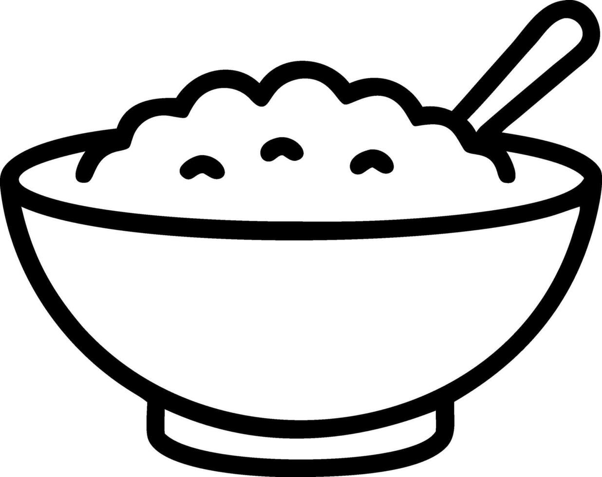 Decorative Porridge Dish Composition vector