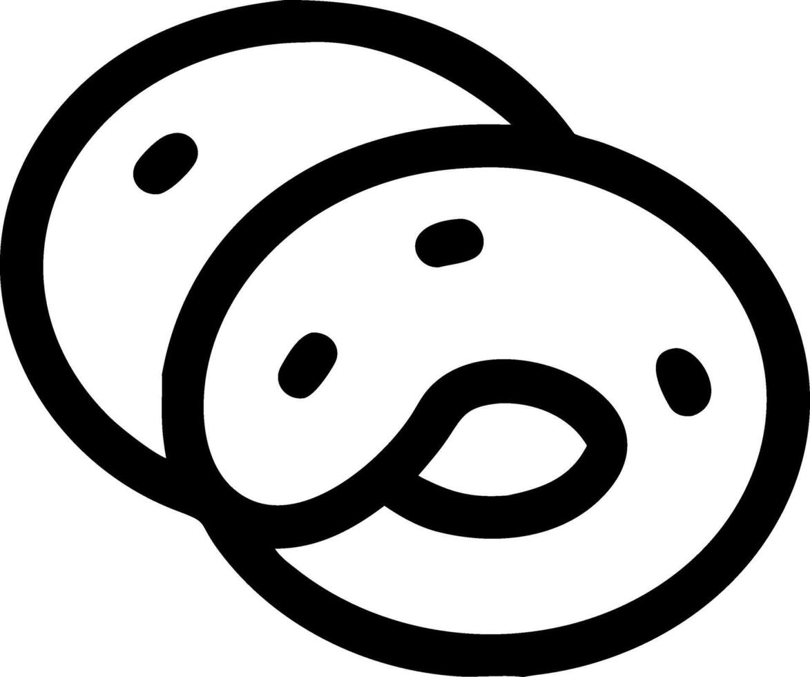 Abstract Bagel with Artistic Elements vector