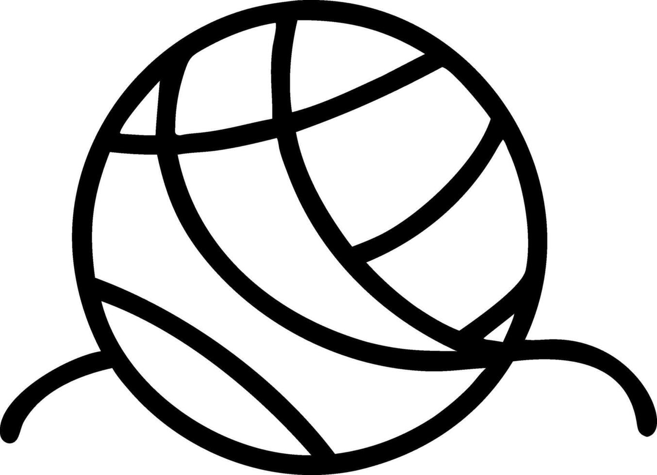 Minimalist Yarn Ball Illustration vector