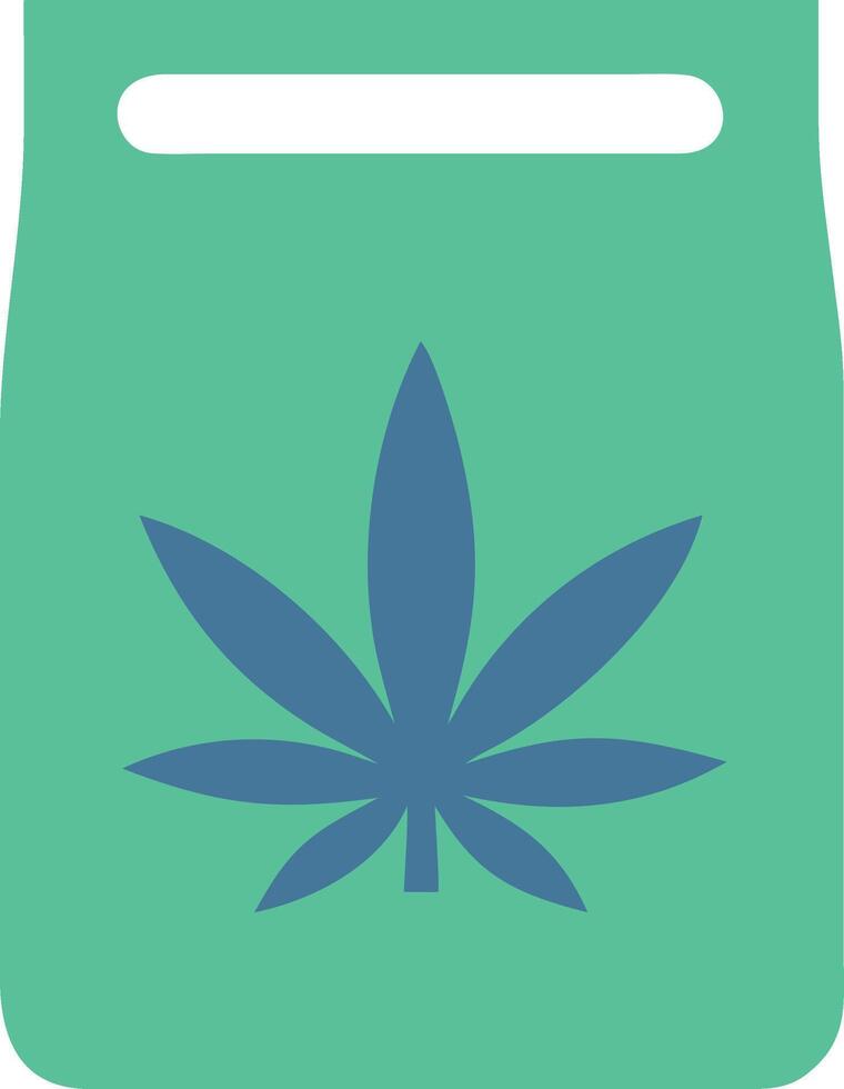 Bold and Vibrant Marijuana Bag Concept vector