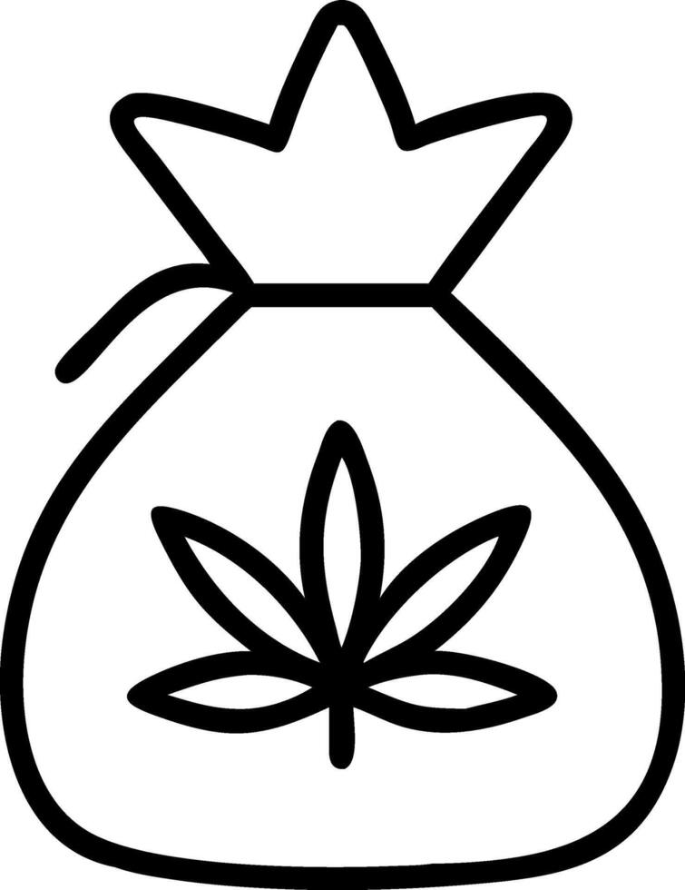 Creative Marijuana Bag Artwork vector