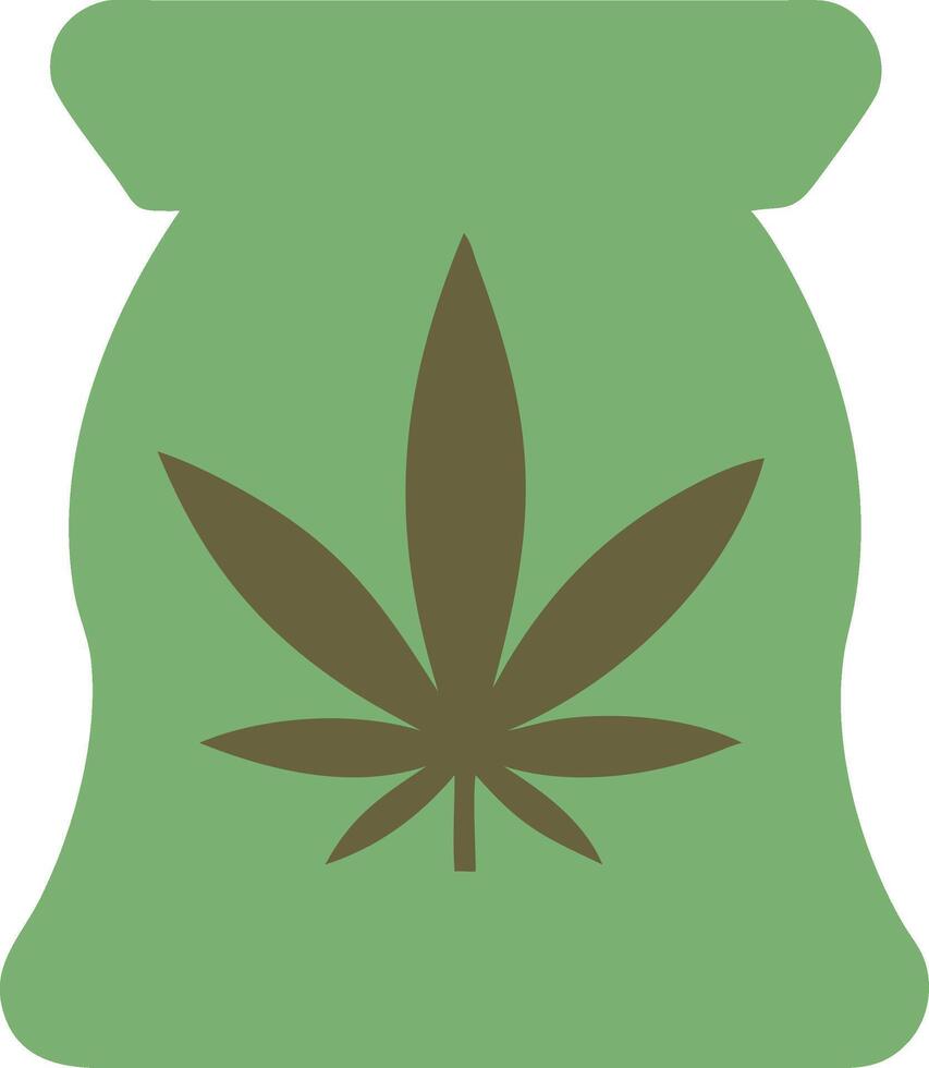 Modern Bag of Weed Design Concept vector
