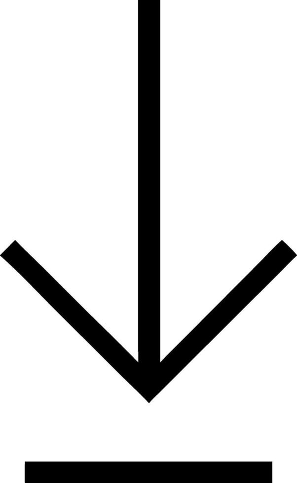 Abstract Downward Arrow Artwork vector