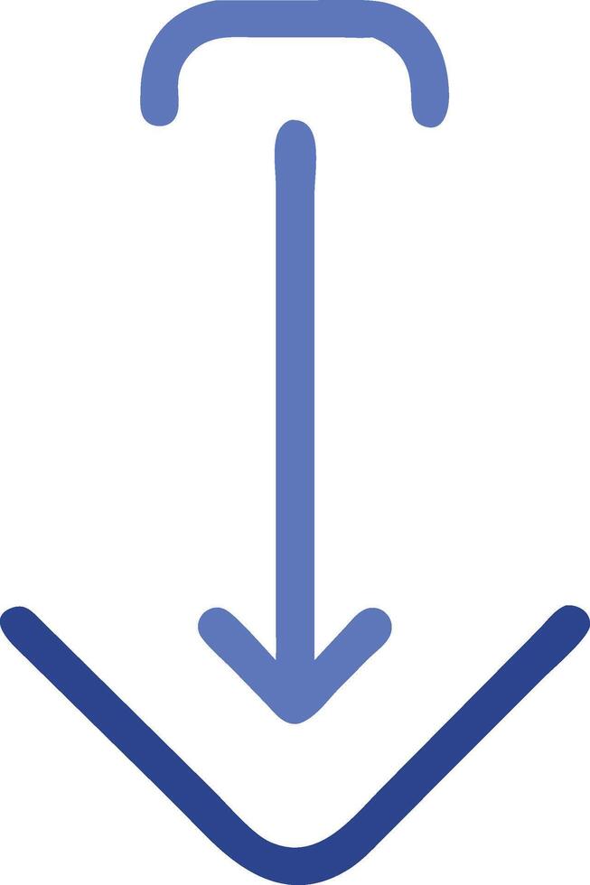 Bold Arrow Pointing Down Design vector