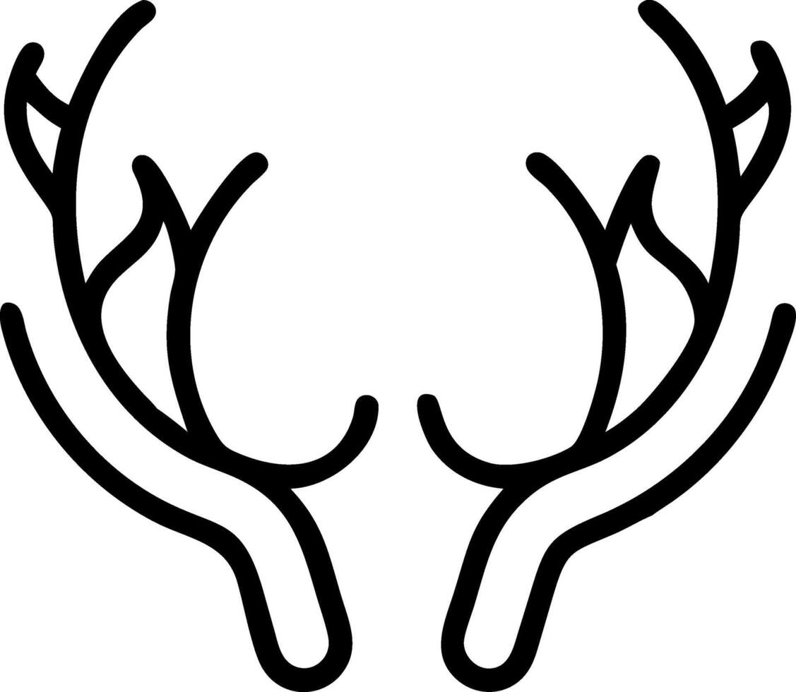 Deer Antlers with Intricate Details vector