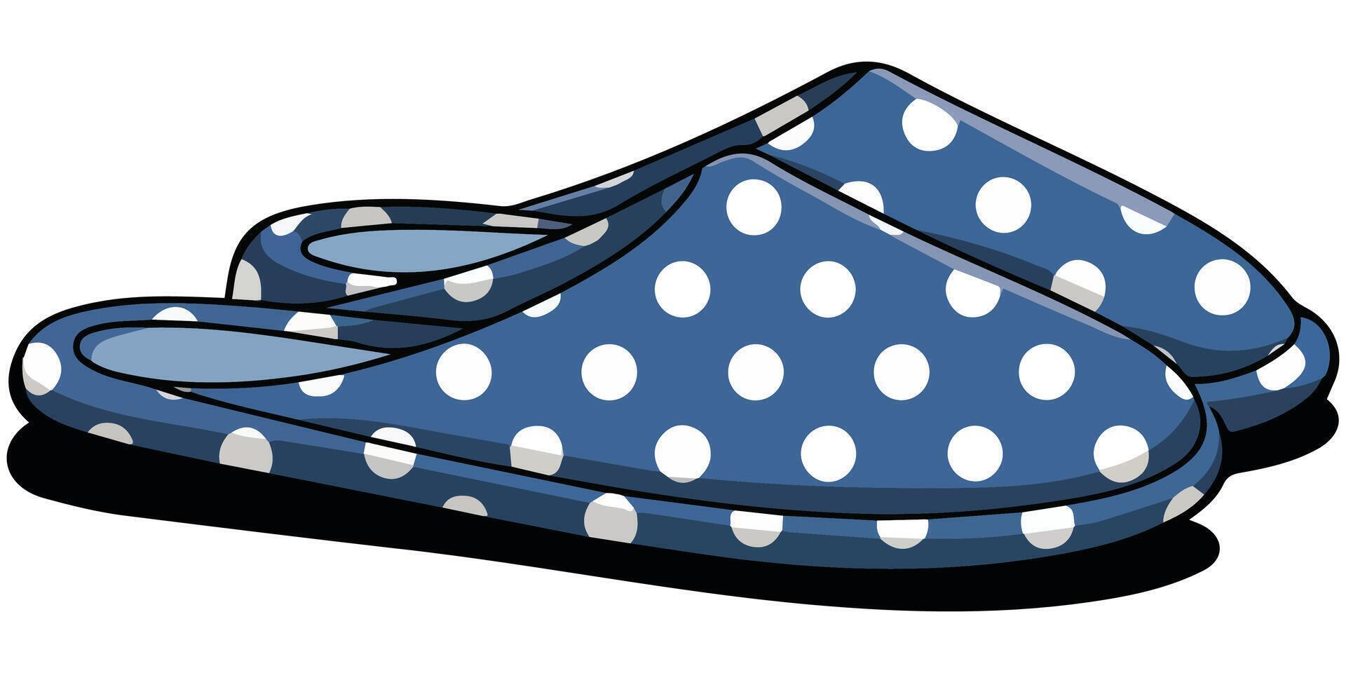 Comfortable home slippers vector