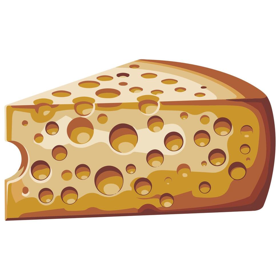 Cheese on white background vector