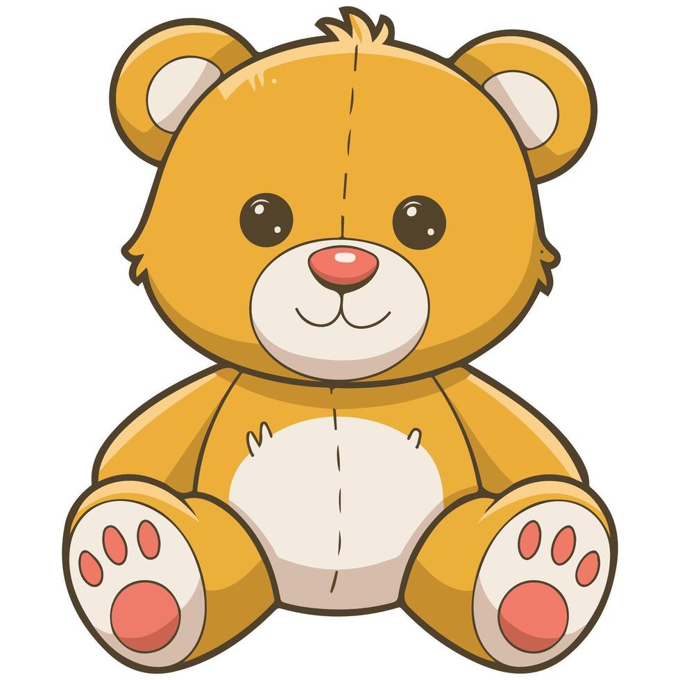 Teddy bear toy icon vector