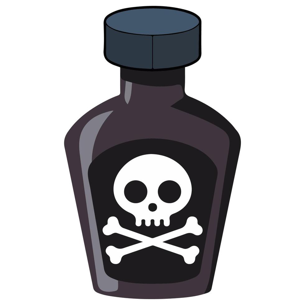 Modern poison bottle logo vector