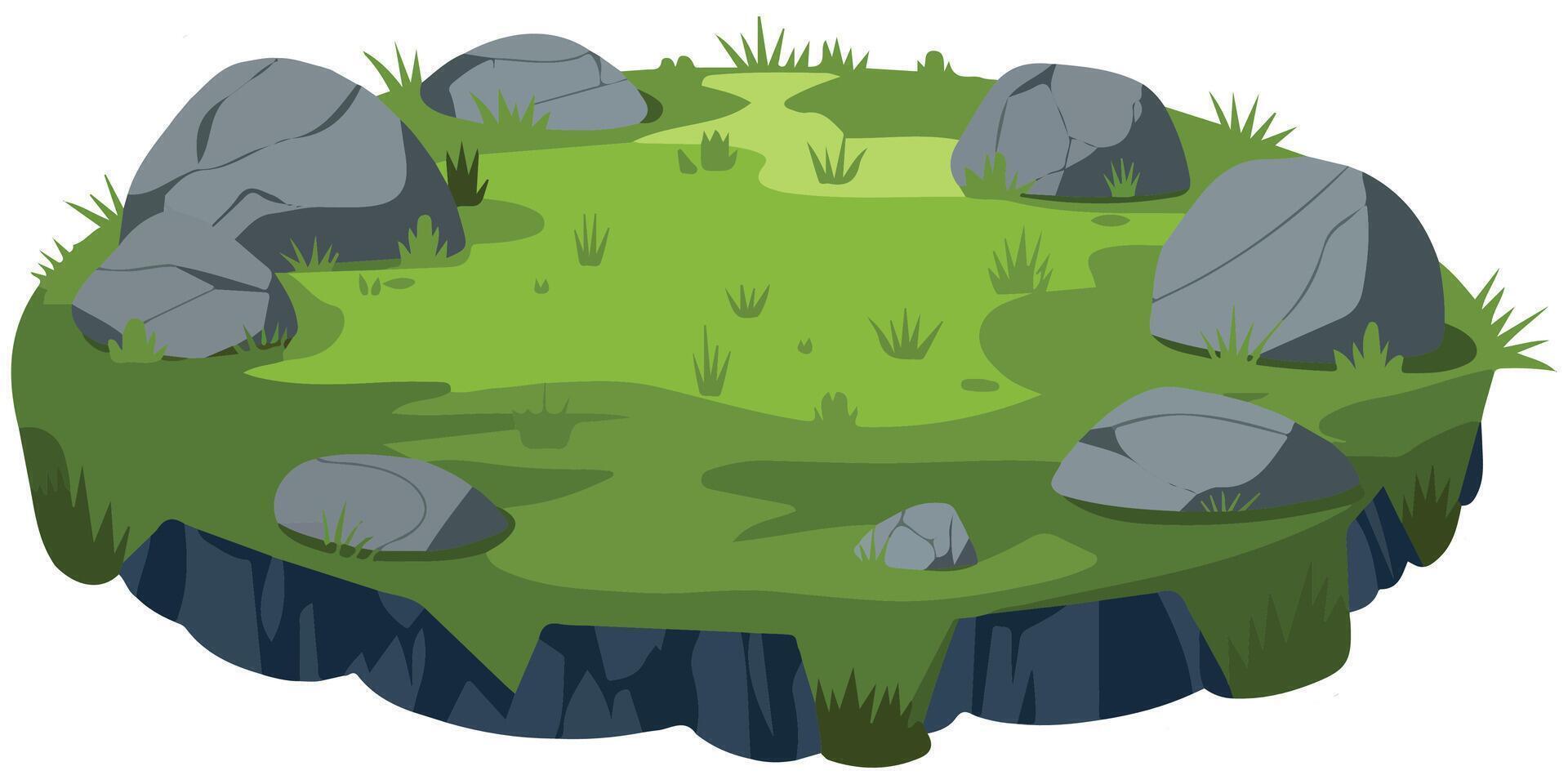 Grassy landscape icon vector