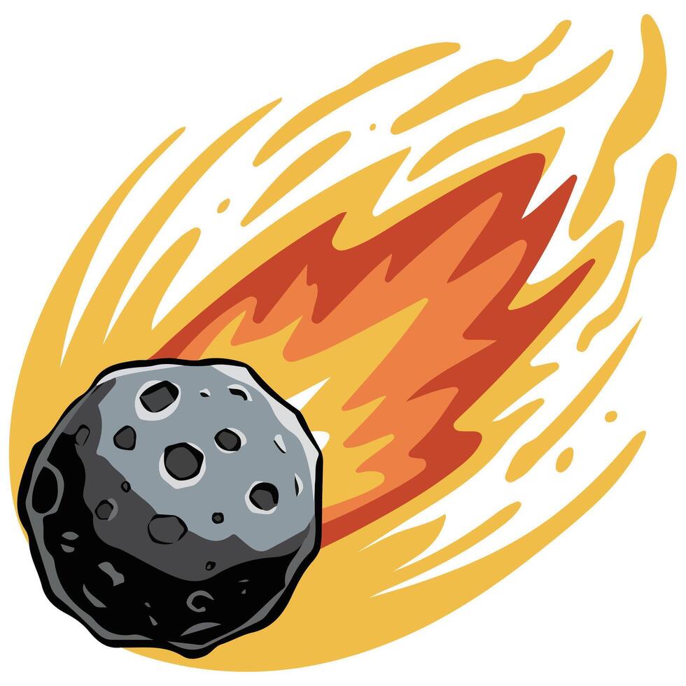 Meteor icon space vector
