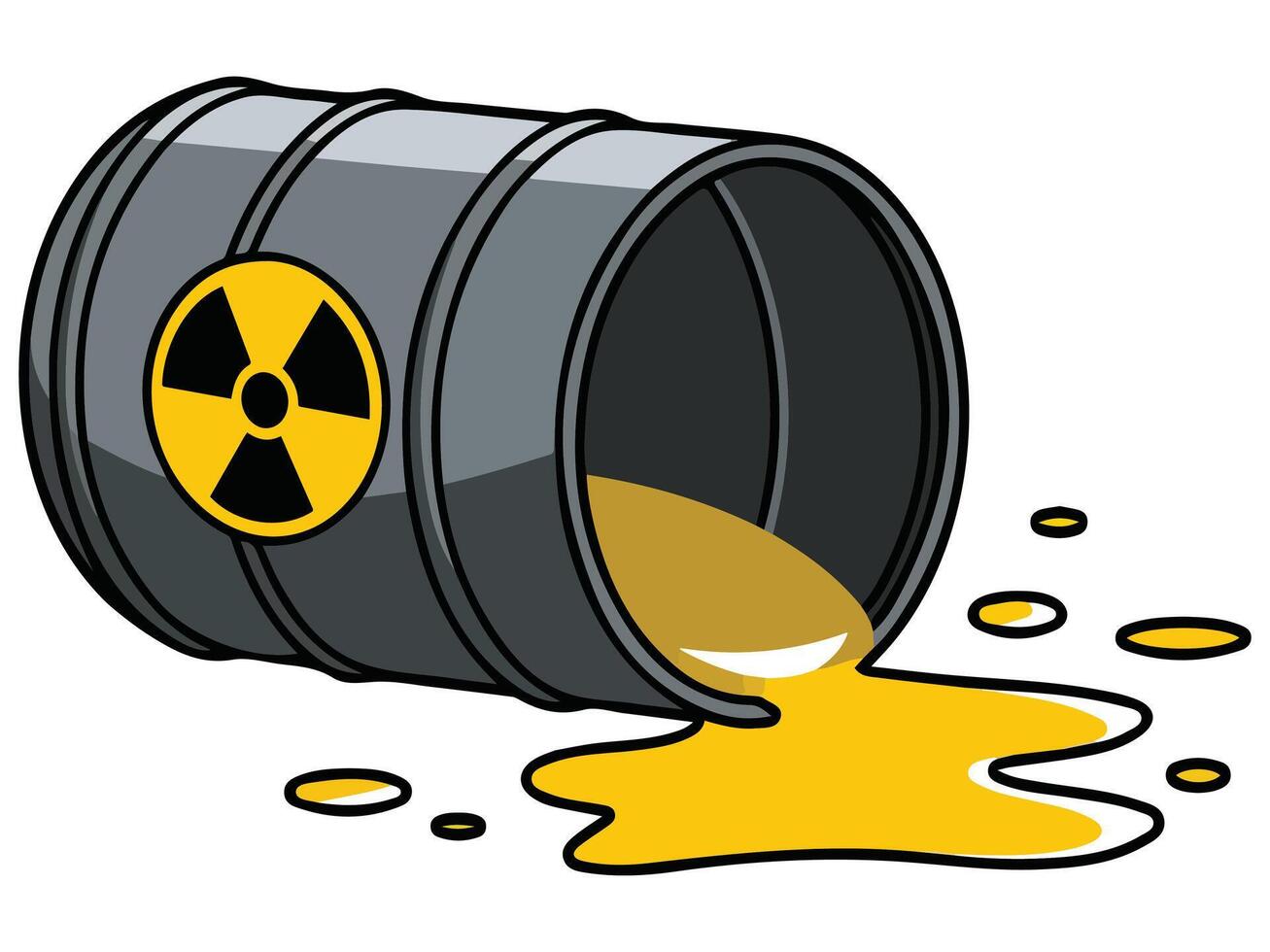 Radioactive barrel icon vector