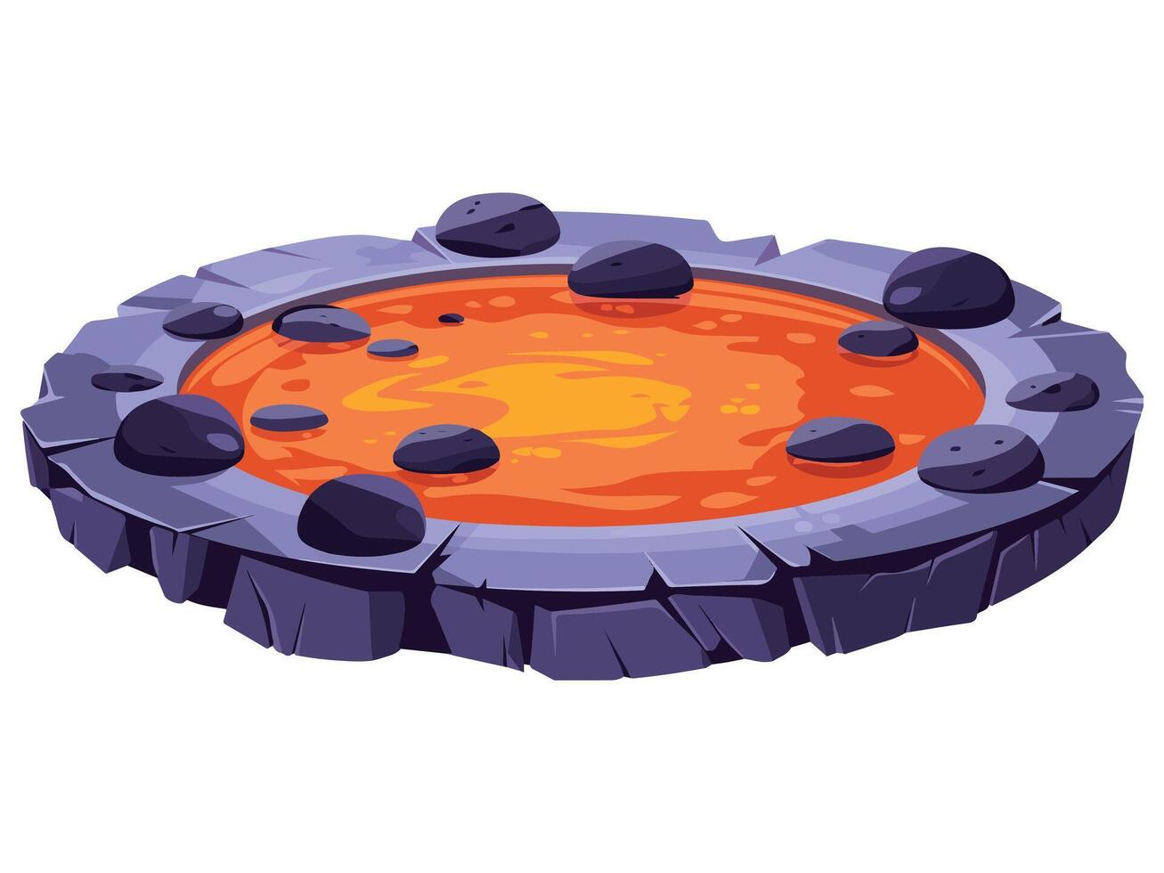 Volcano eruption icon vector