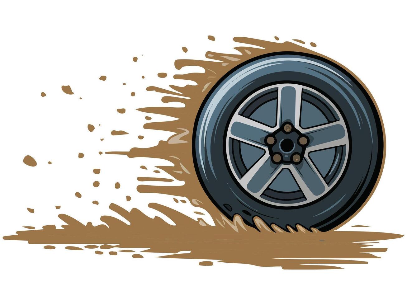 Dirty tire icon design vector