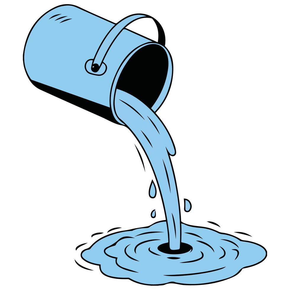 Water bucket icon vector