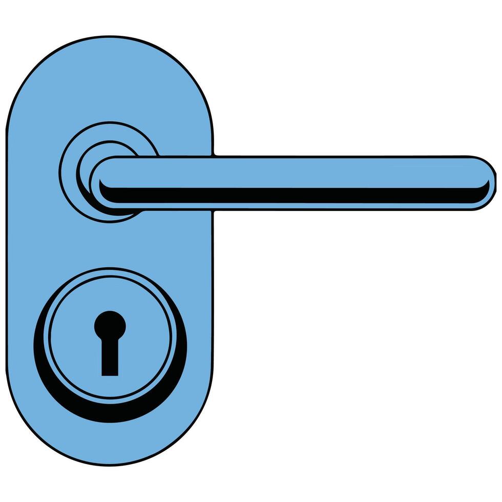 Entrance handle icon vector