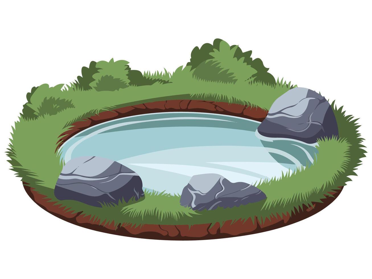 Swamp landscape icon vector