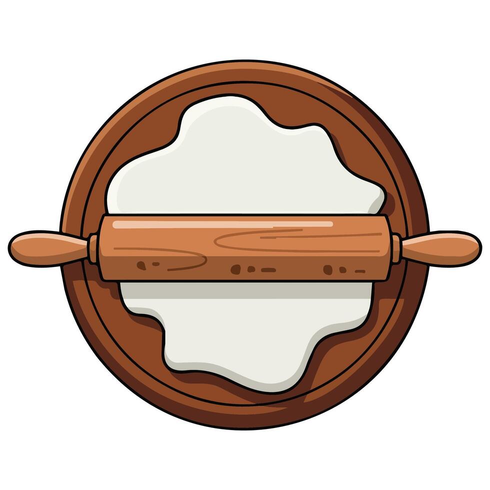 Cartoon dough illustration for baking vector