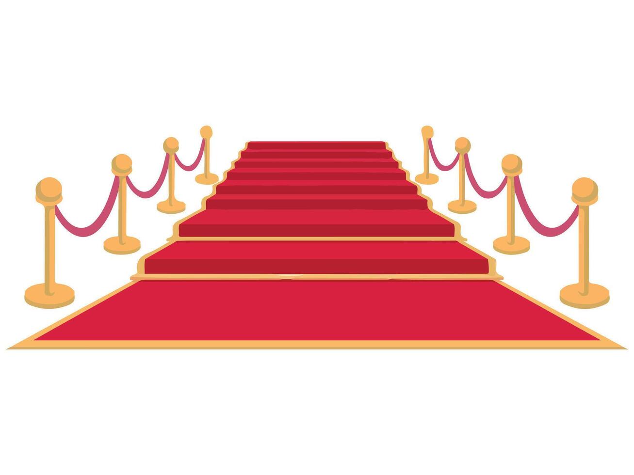 Red carpet for exclusive events vector