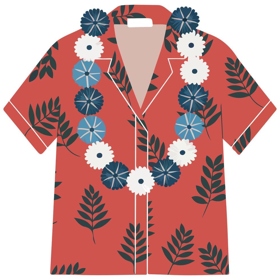 Aloha beach shirt design vector
