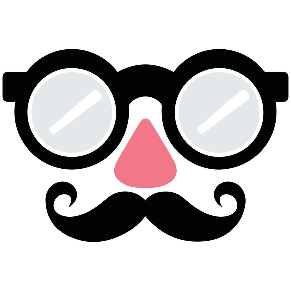 Fake nose and glasses mask vector
