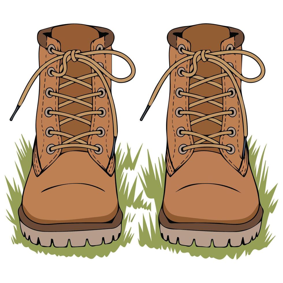 Army boots on white vector