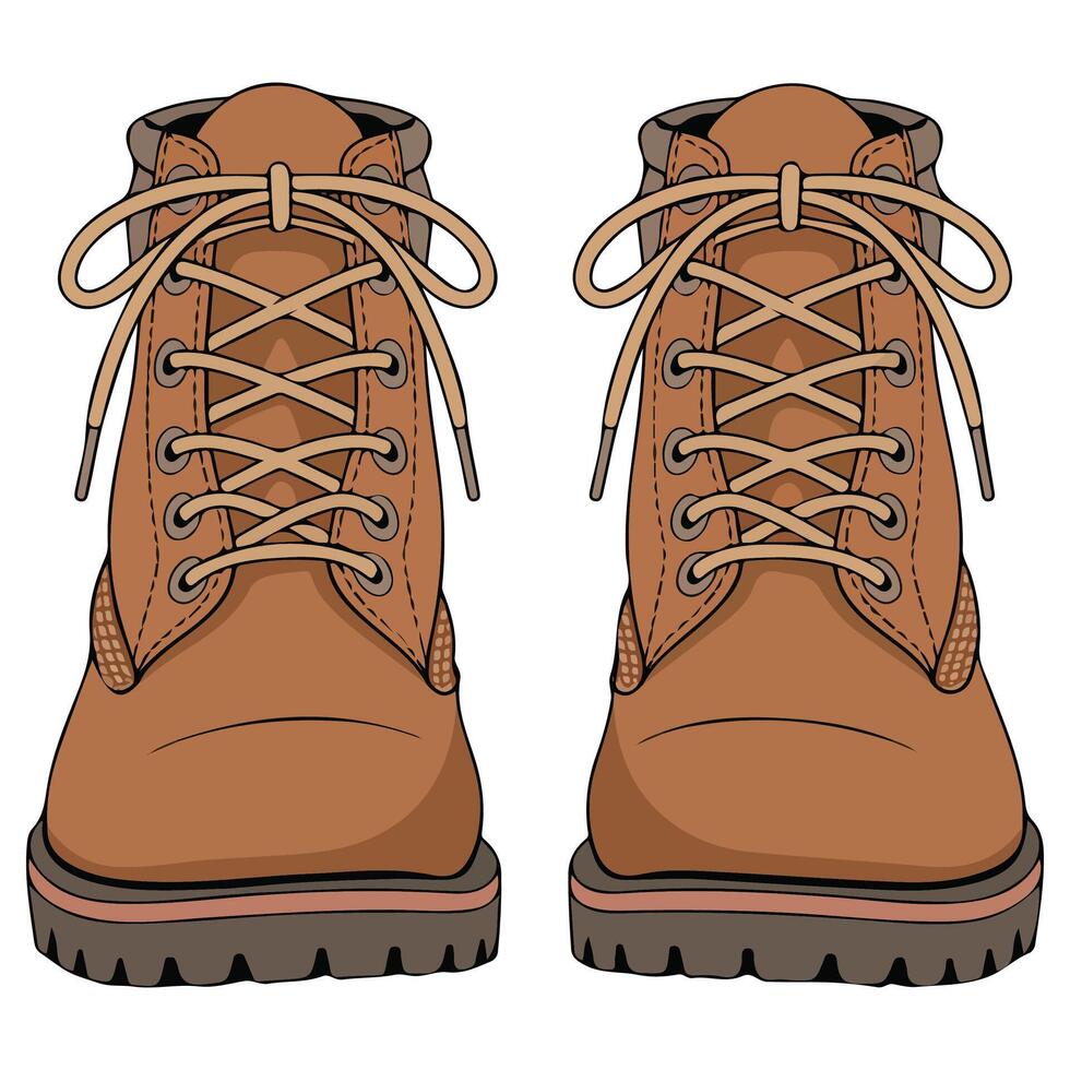 Military boots isolated vector