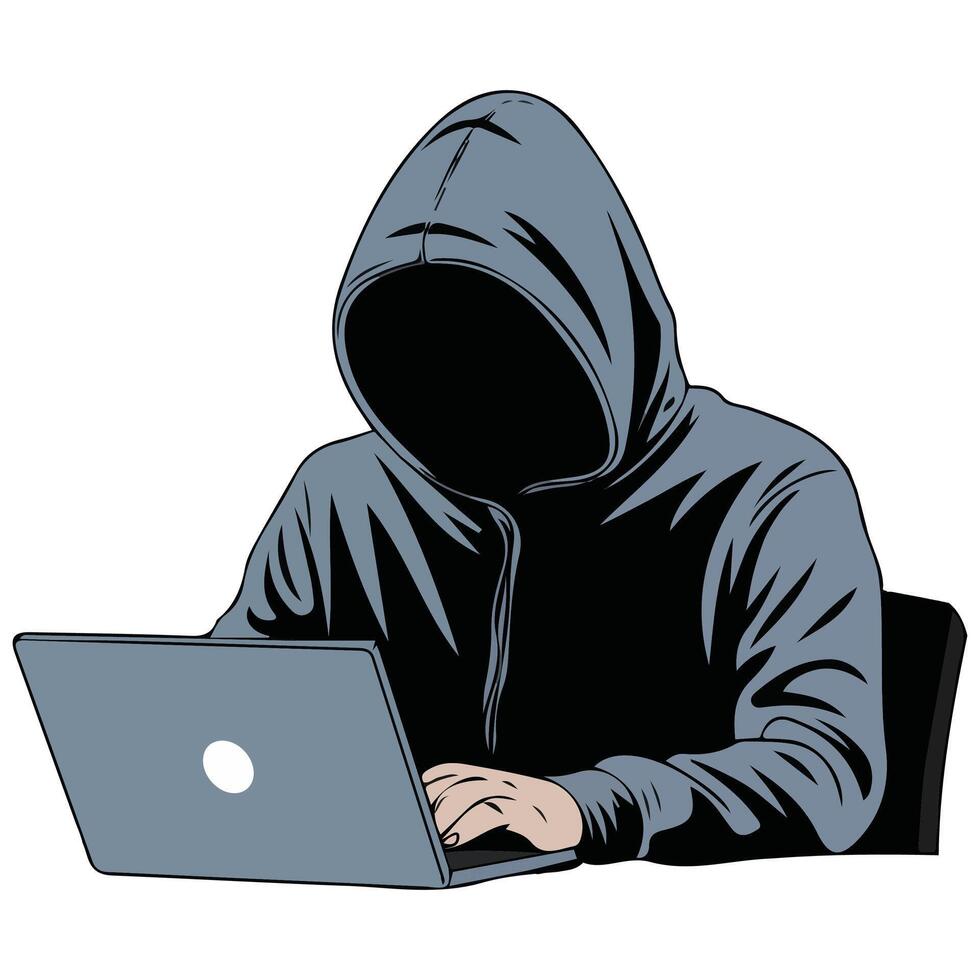 Hacker attack concept vector