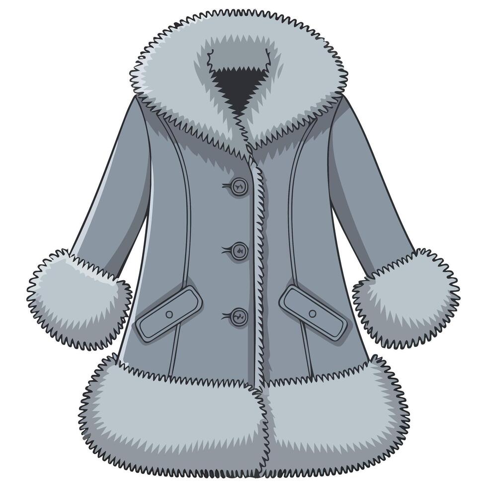 Winter coat illustration vector