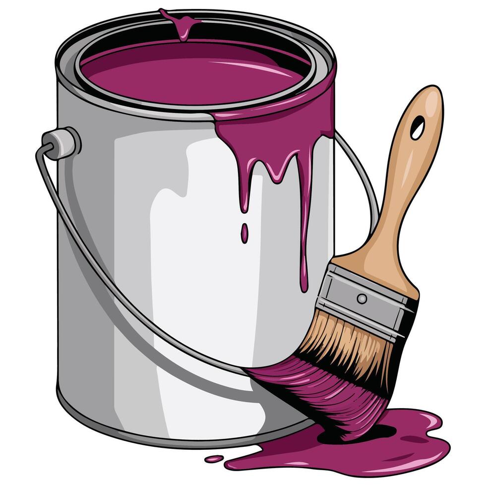 Pink paint brush splatter vector
