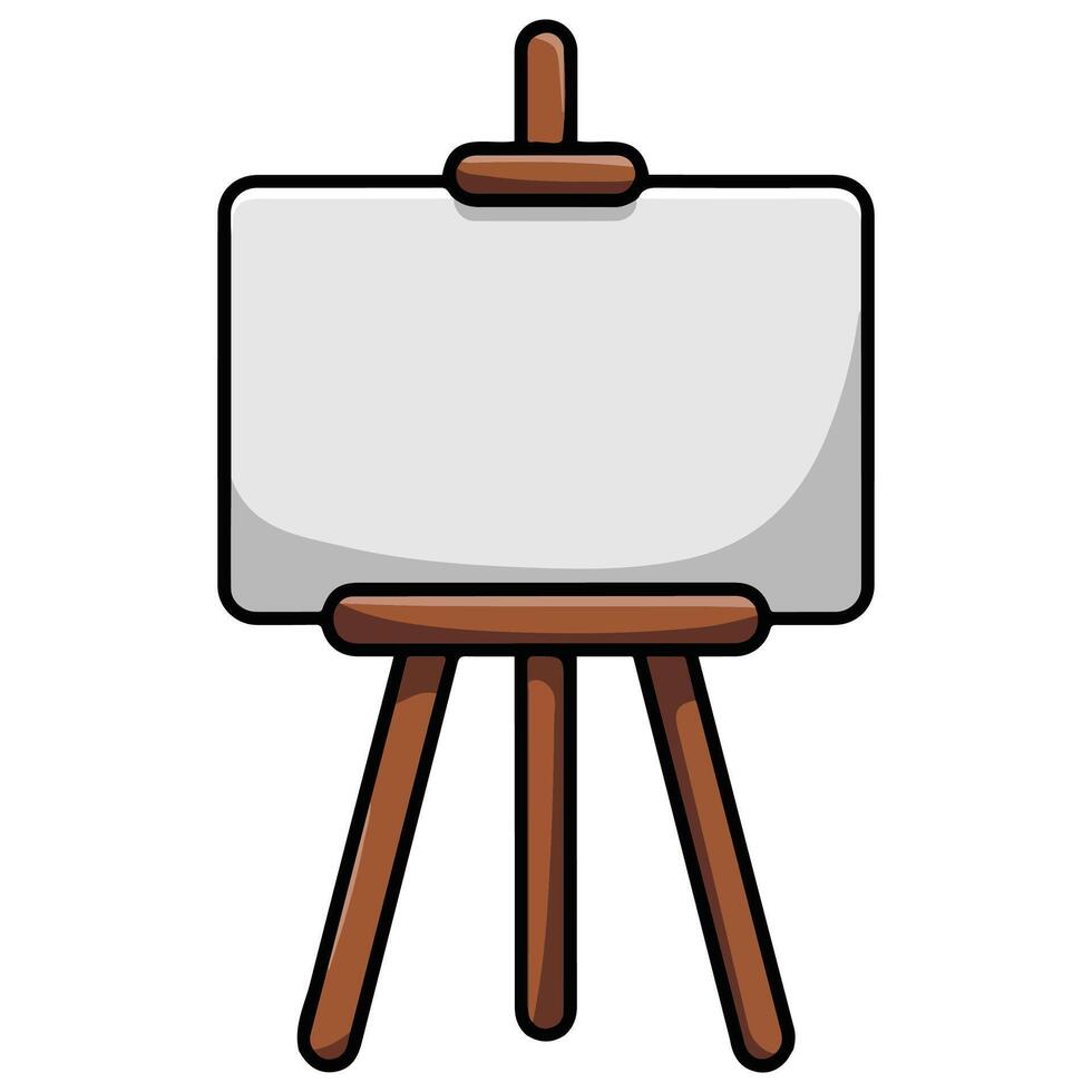 Wooden easel with signboard vector