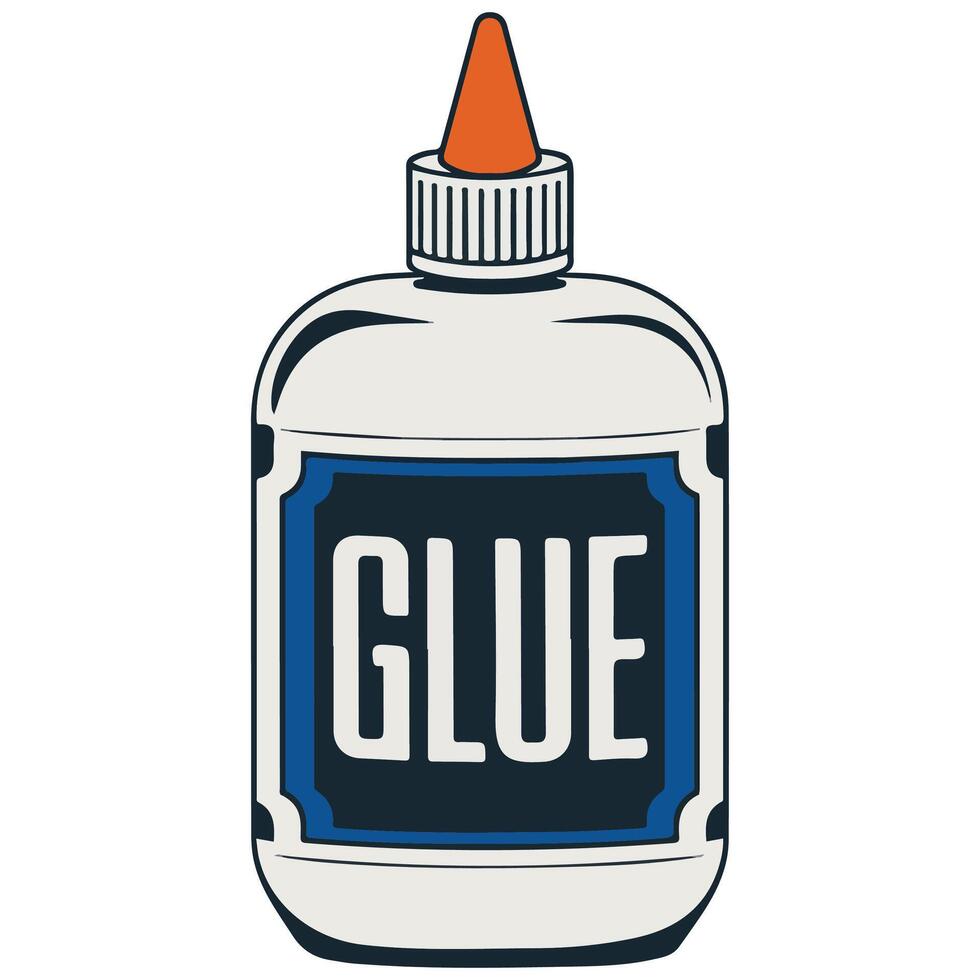 Bottle of latex glue vector