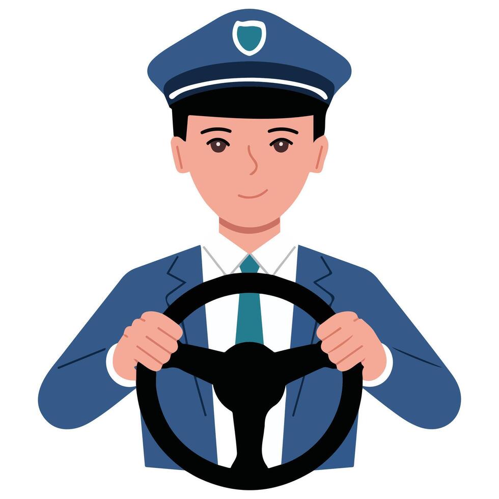 Bus driver wand icon vector