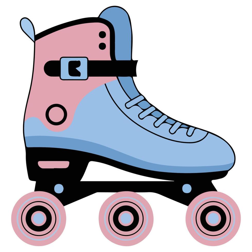 Skating illustration on white background vector