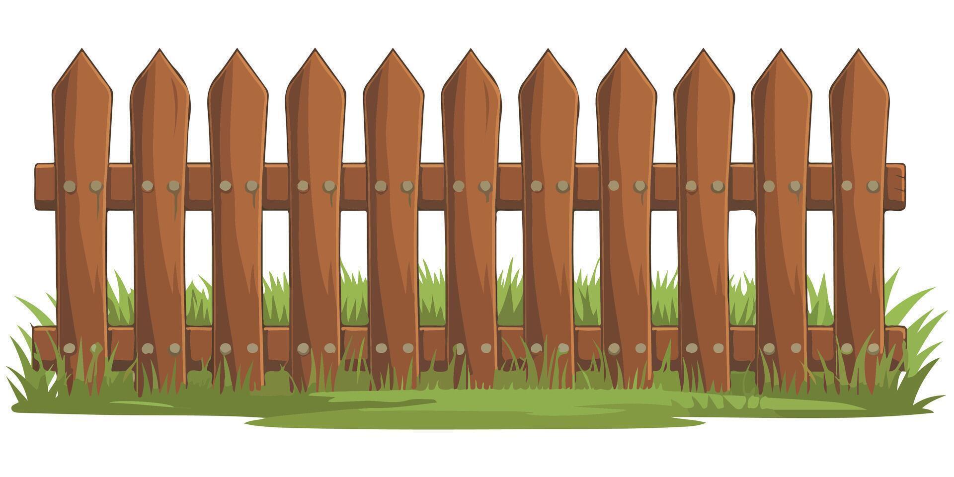 Fence illustration on white background vector