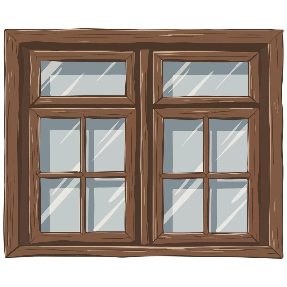 Window cartoon icon vector