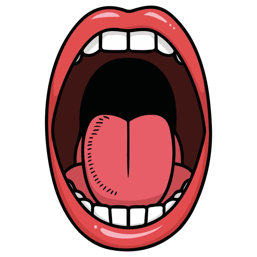 Cartoon lips icon vector
