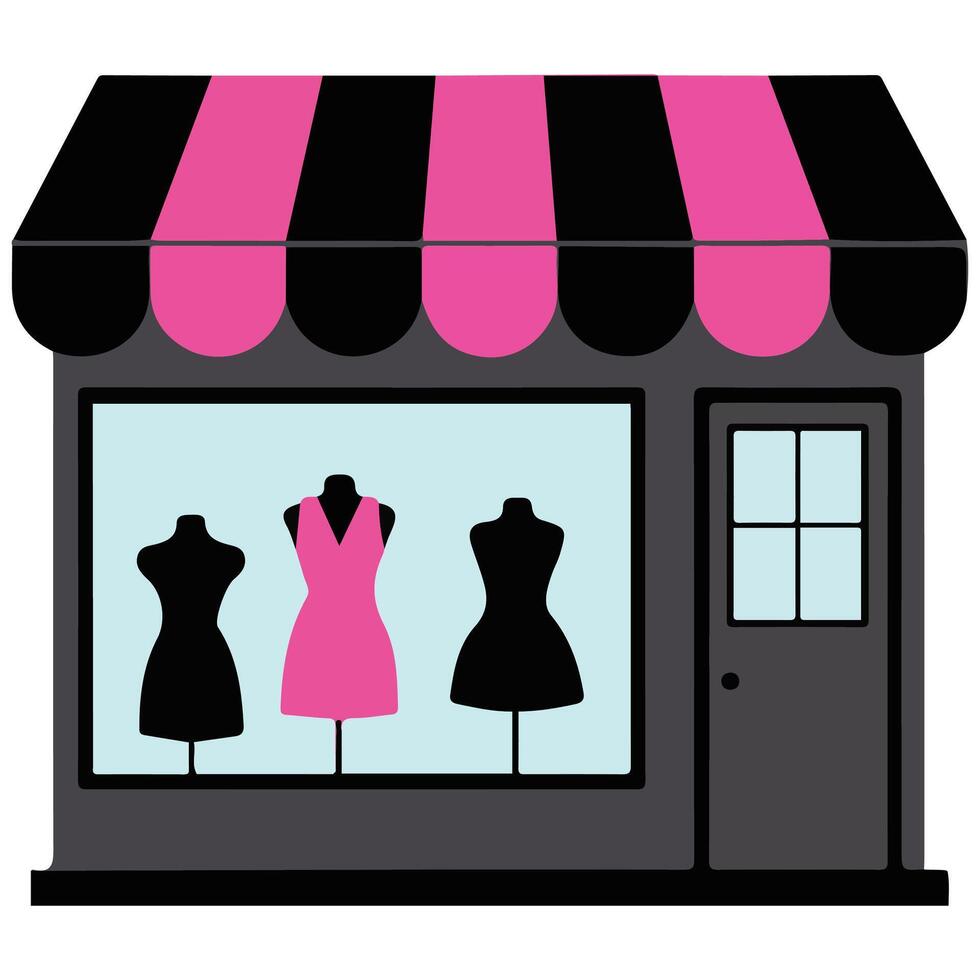 Clothes in shop window vector