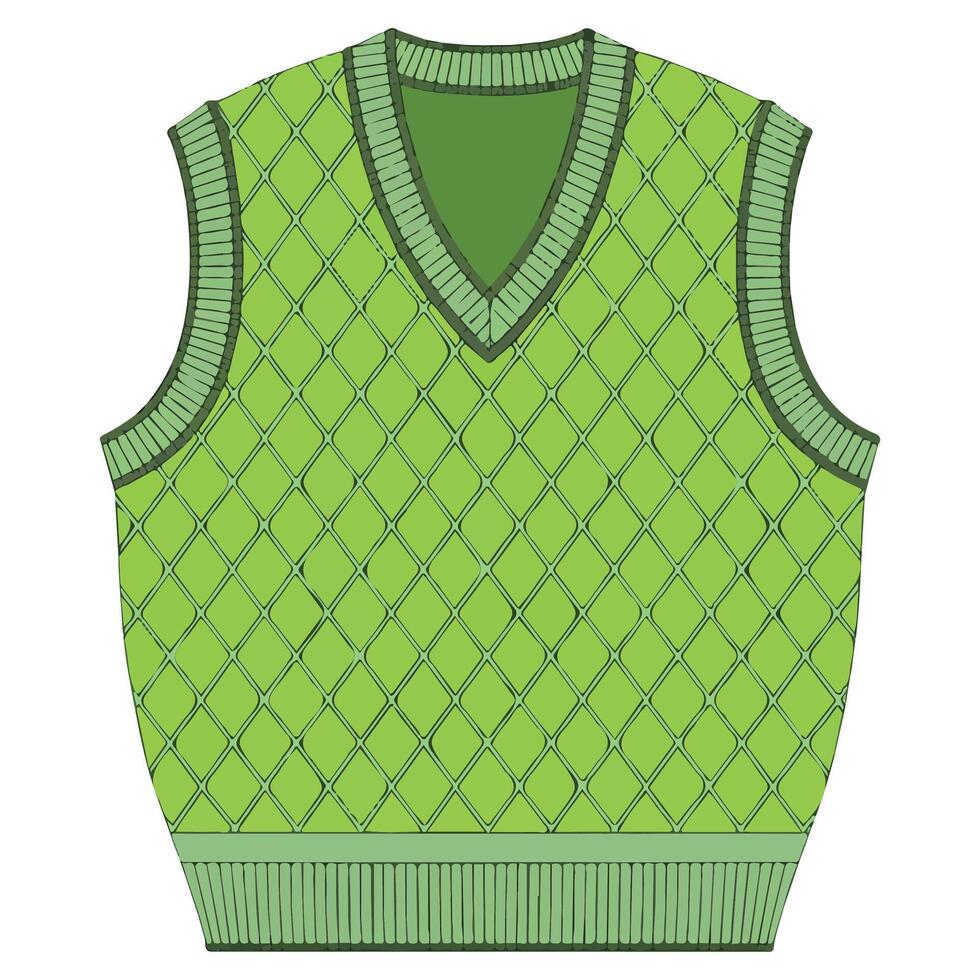Warm vest for autumn vector