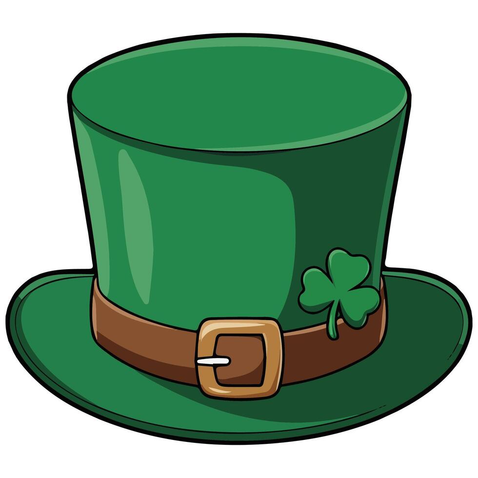 Leprechaun hat on white background vector