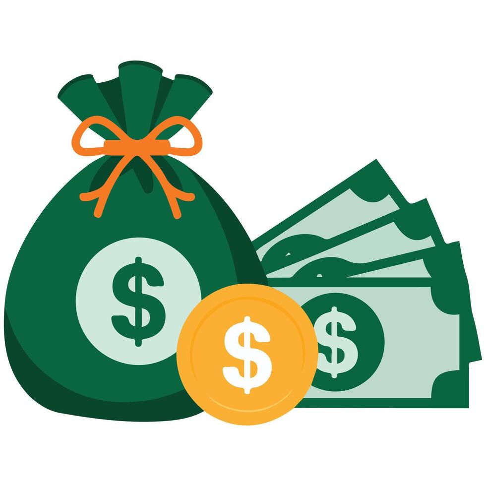 Financial profit icon vector