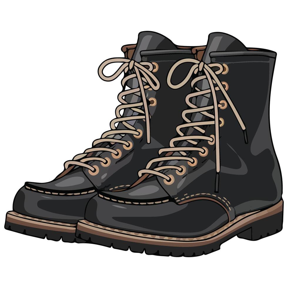 High black boots vector