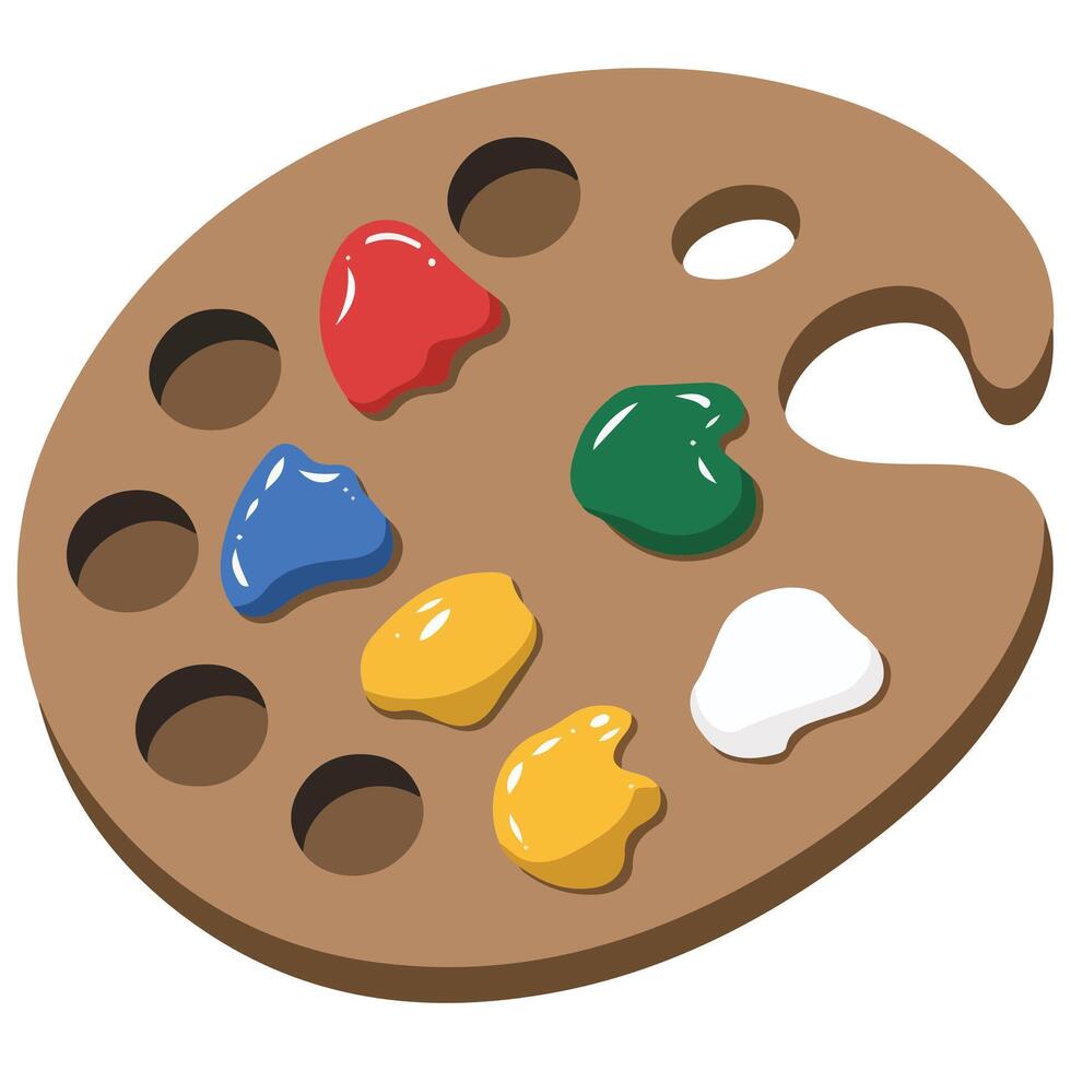 Paint palette for kids vector